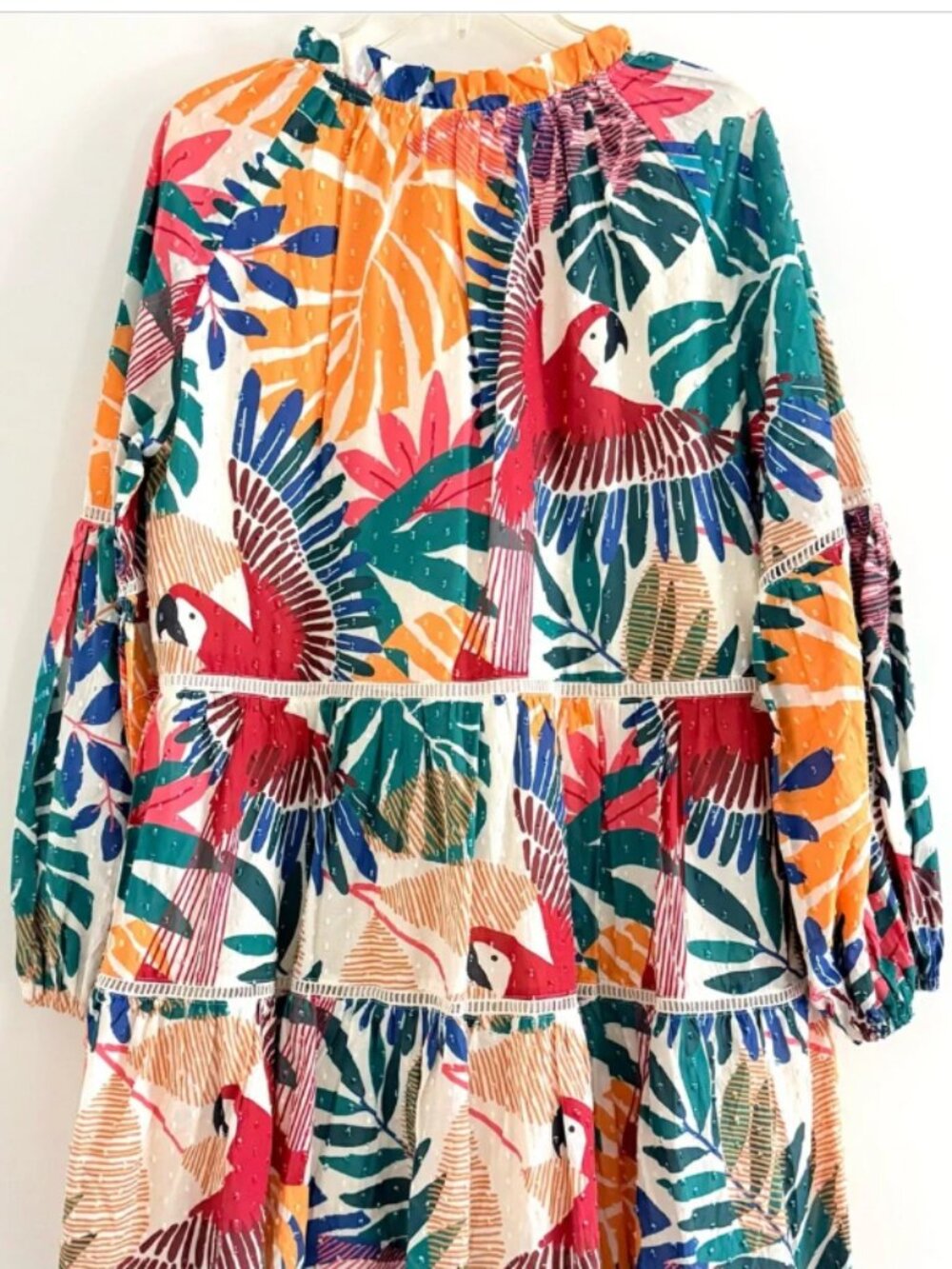 Farm Rio Off White Macaw Mini Dress - Picture 3 of 5